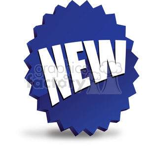 NEW-icon-image-vector-art-blue 002 clipart. Commercial use image # 385560