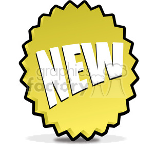 NEW-icon-image-vector-art-yellow 001 clipart. Commercial use image # 385600