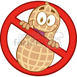 Cartoon-Stop-Peanuts-Sign clipart. Commercial use image # 386590