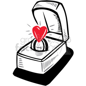 love Valentines hearts cartoon vector ring engagement