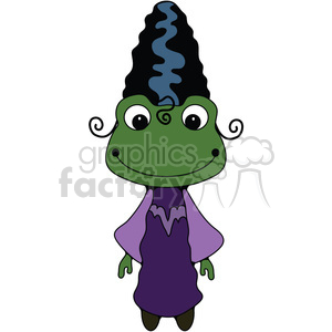 Frog Frankenwife color clipart.