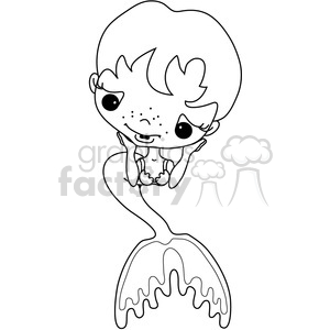 Girl 2 Doll Mermaid 6 clipart. Commercial use image # 387248