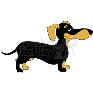 Dachshund 01 clipart. Royalty-free image # 387557