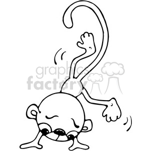 Monkey Cartwheel clipart. Commercial use image # 387599
