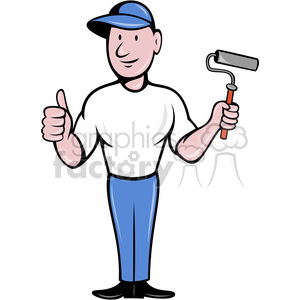 painter giving thumbs up clipart. Royalty-free image # 388471
