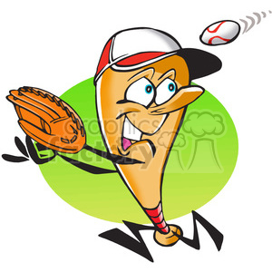 baseball cartoon character player clipart. Commercial use image # 389838