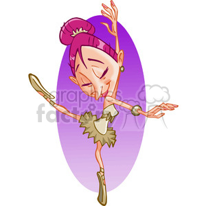 ballerina cartoon character clipart. Royalty-free image # 389848