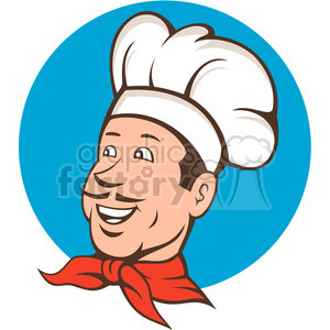 cartoon retro chef mascot cook logo restaurant