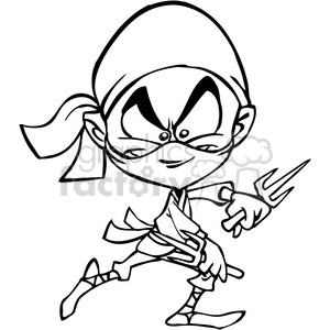 cartoon funny character ninja martial+arts warrior