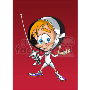 cartoon sword fighter clipart. Commercial use image # 390687