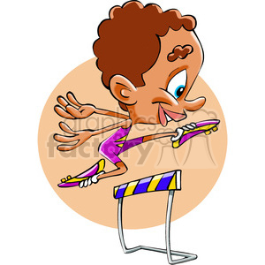 runner jumping over hurdle clipart #390743 at Graphics Factory.