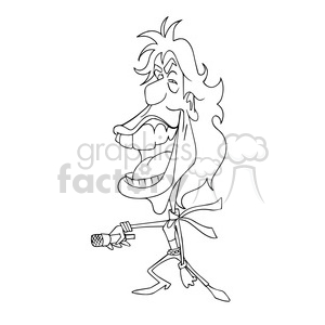 mick jagger black white clipart. Royalty-free image # 392991