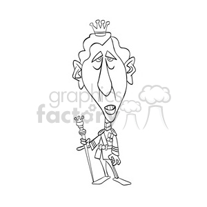 principe charles black white clipart. Royalty-free image # 393001