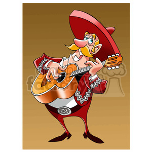 image of man playing guitar mariachi clipart.