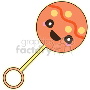 baby noise rattle shaker cartoon character illustration clipart. Commercial use image # 394205