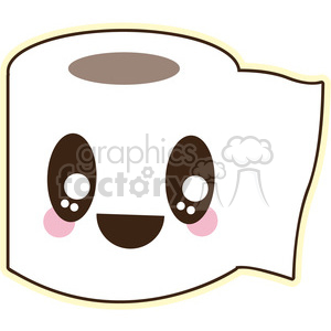 cute cartoon toilet paper tissue bathroom poo