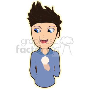 Ice Cream Boy cartoon character vector image clipart. Commercial use image # 394899