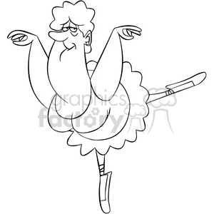 cartoon funny silly comics character mascot mascots ballerina ballerinas dancer dancing dance lady women black+white