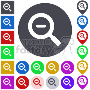 zoom out zoom out lupe loupe view magnifying glass inspector magnification magnify small smaller large larger big bigger minus lens enlarge button icon symbol sign set vector abstract app business circle color colored colorful concept design element flat graphic map pictogram pin pointer shape simple square ui web zoom icon zoom out button zoom out icon