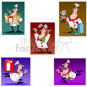 cartoon chef clipart image set clipart. Commercial use image # 397793