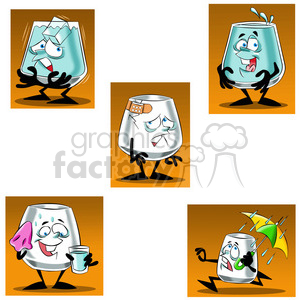 larry the cartoon glass character clip art image set clipart. Royalty-free image # 397813