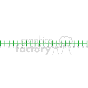 one twenty number line template clipart.