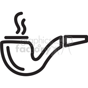 smoking pipe icon clipart.