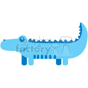 Blue Gator vector image RF clip art clipart. Commercial use icon # 398453