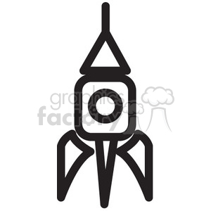 rocket ready for launch vector icon clipart.