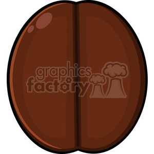 illustration roasted coffee bean cartoon vector illustration isolated on white clipart.