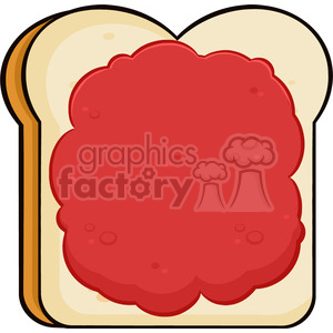 illustration cartoon toast bread slice with jam vector illustration isolated on white background clipart. Royalty-free image # 399467