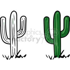 plant plants cactus cactuses desert  BBT0126.gif Clip Art Nature Plants black white
