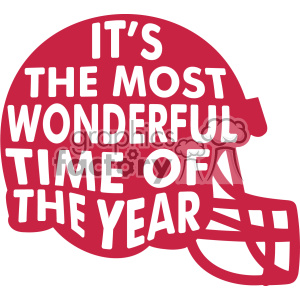 football helmet favorite time of year vector design clipart.