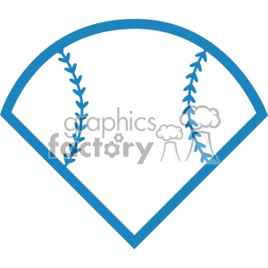 baseball field svg cut file monogram vector clipart.