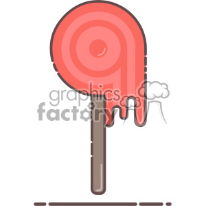 Lollipop flat vector icon design clipart.