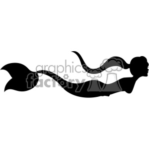 clipart - mermaid silhouete svg cut file 2.
