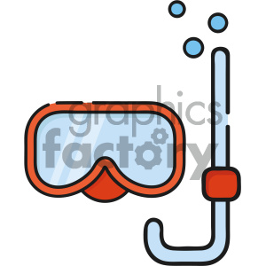 Snorkel gear vector art clipart. Royalty-free image # 404108