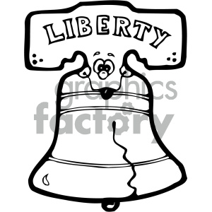 clipart - vector art patriotic liberty bill cartoon.