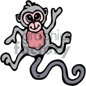 cartoon clipart monkey 009 c clipart. Commercial use image # 404911