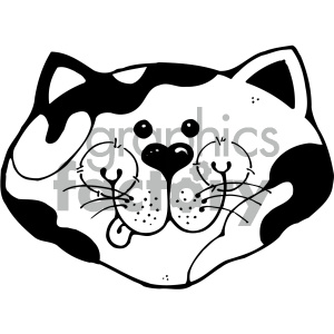 cartoon animals vector PR cat pet black+white