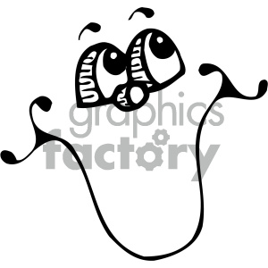 clipart - black and white cute funny face vector.
