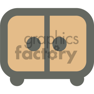 clipart - night stand furniture icon.
