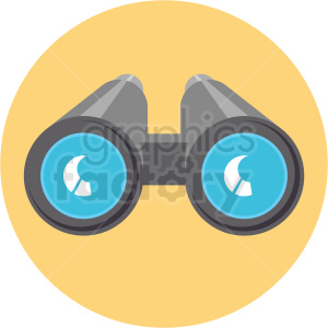 binoculars icon with yellow circle background clipart. Commercial use image # 406075