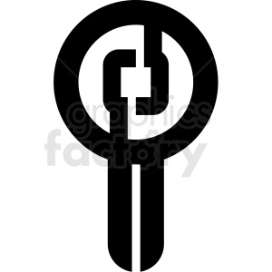 crypto private key tech icon clipart.
