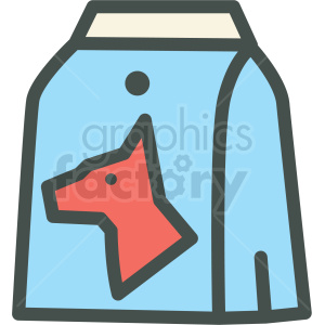 clipart - dog food bag vector icon.