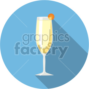 champagne glass with blue circle background flat icons clipart. Royalty-free icon # 407180