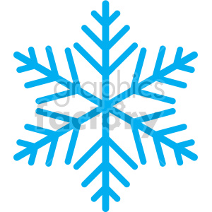 clipart - blue snowflake vector rf clip art.