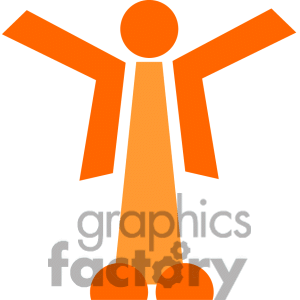 cartoon man with arms up clipart. Royalty-free image # 167677