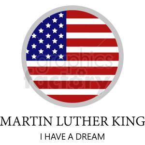 circle Martin Luther king vector icon clipart.