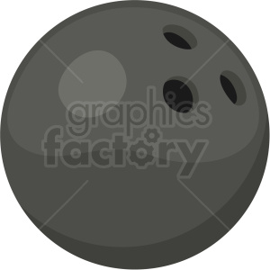 black bowling ball vector clipart